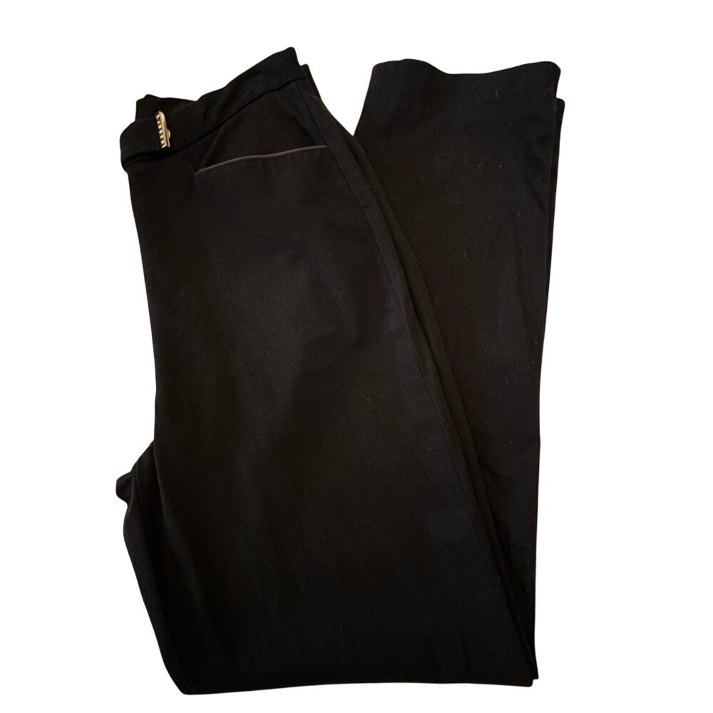 Lauren Ralph Lauren Petite Women's‎ Pants 10P Black Y2K Cotton Blend Career Fall